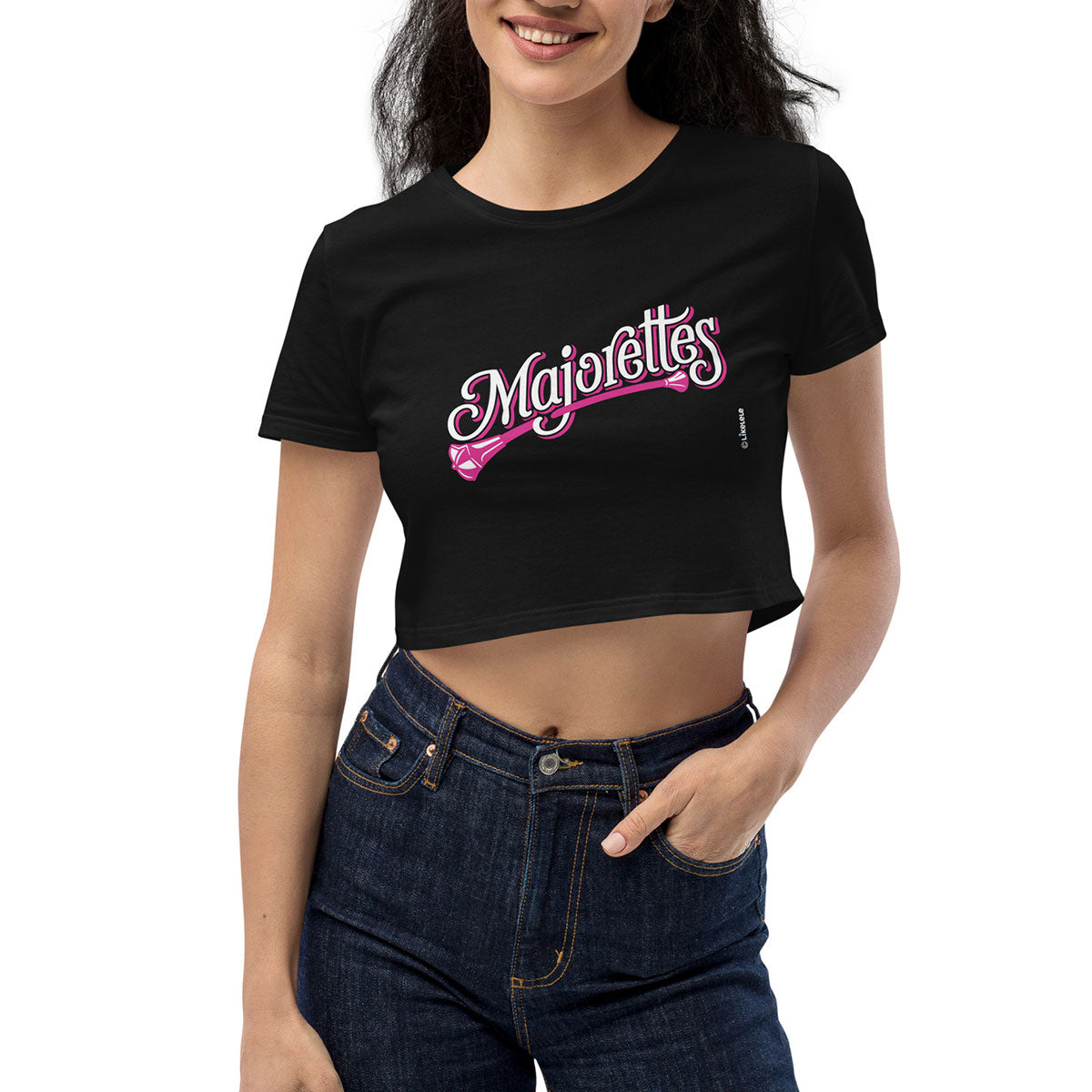 MAJORETTES · Crop Top m/corta·Mujer · Medium·Negro-105c
