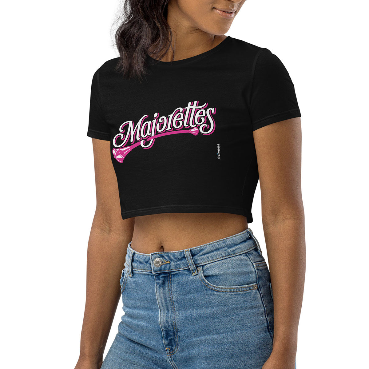 MAJORETTES · Crop Top m/corta·Mujer · Medium·Negro-105c