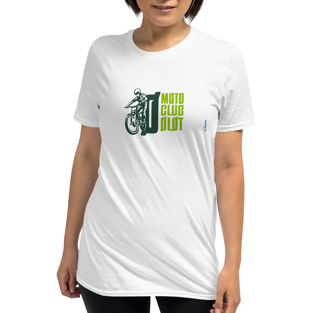 MOTO CLUB OLOT · Camiseta m/corta·Mujer/Unisex · Basic·Blanco-125a2