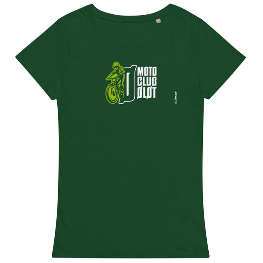 MOTO CLUB OLOT · Camiseta m/corta·cuello ancho·Mujer · Medium·Verde2-127c