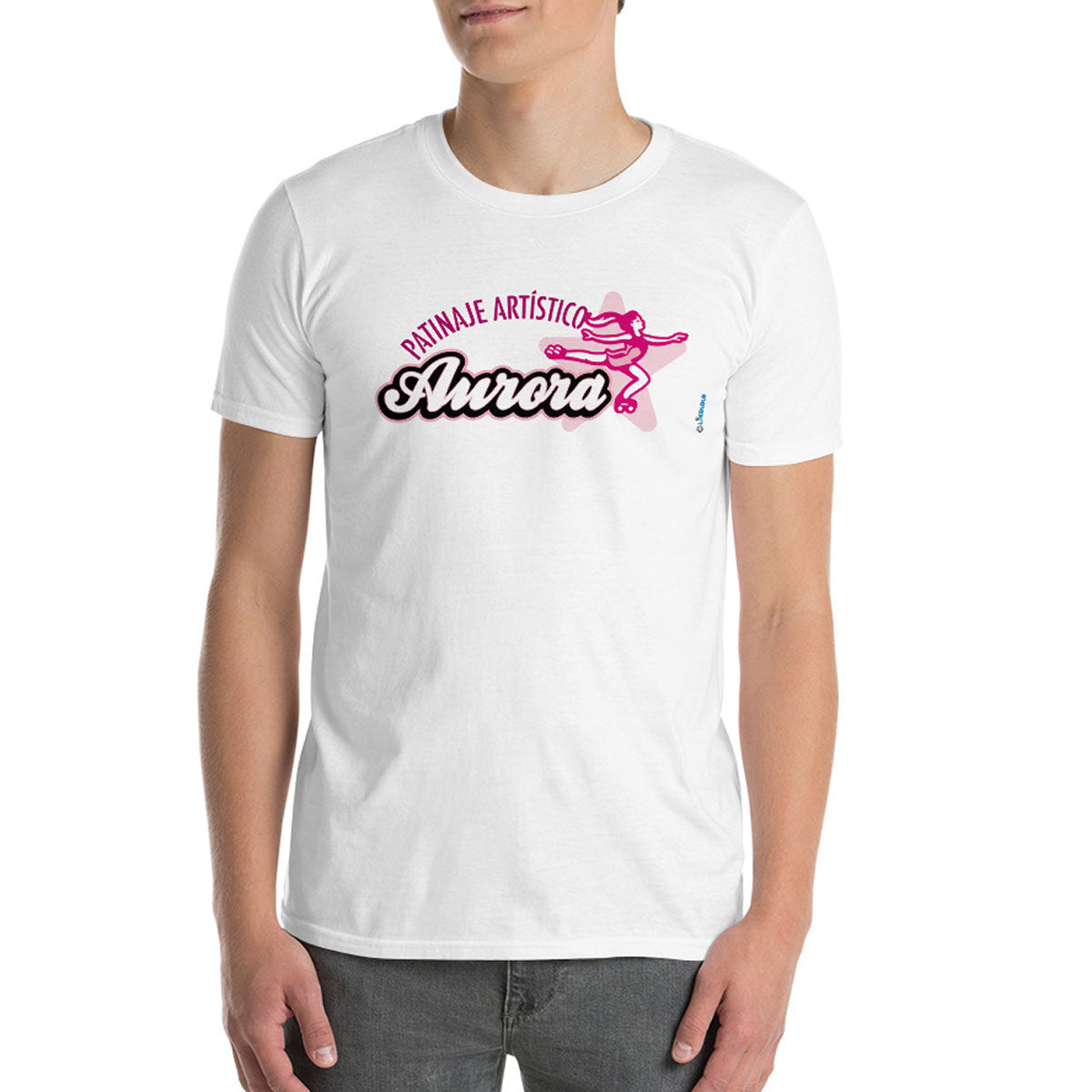 PATINAJE ARTÍSTICO AURORA · Camiseta m/corta·Hombre/Unisex · Basic·Blanco-133a1