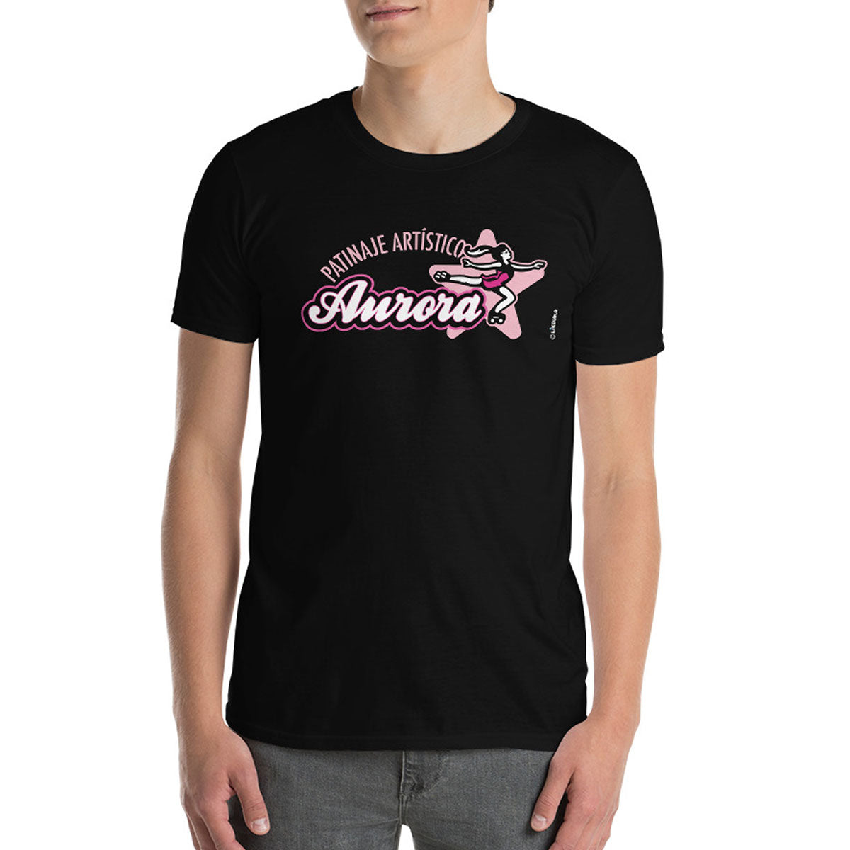 PATINAJE ARTÍSTICO AURORA · Camiseta m/corta·Hombre/Unisex · Basic·Negro-133c1