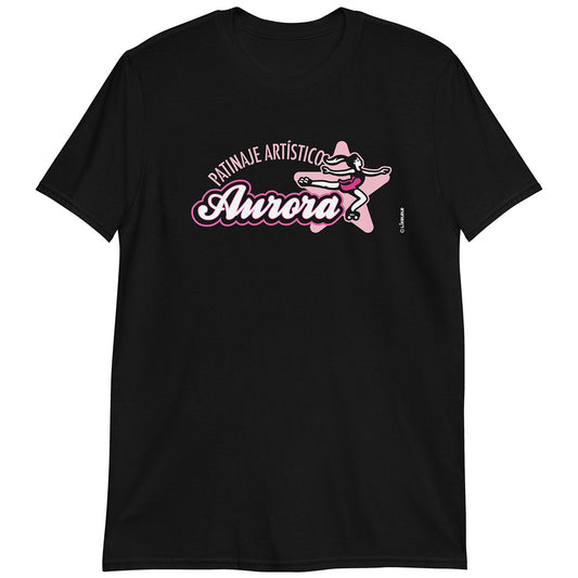 PATINAJE ARTÍSTICO AURORA · Camiseta m/corta·Hombre/Unisex · Basic·Negro-133c1
