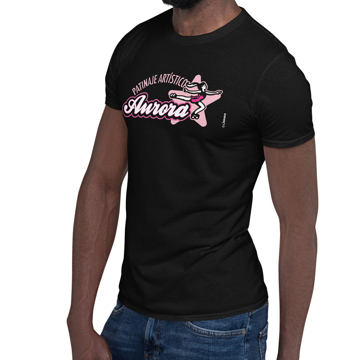 PATINAJE ARTÍSTICO AURORA · Camiseta m/corta·Hombre/Unisex · Basic·Negro-133c1