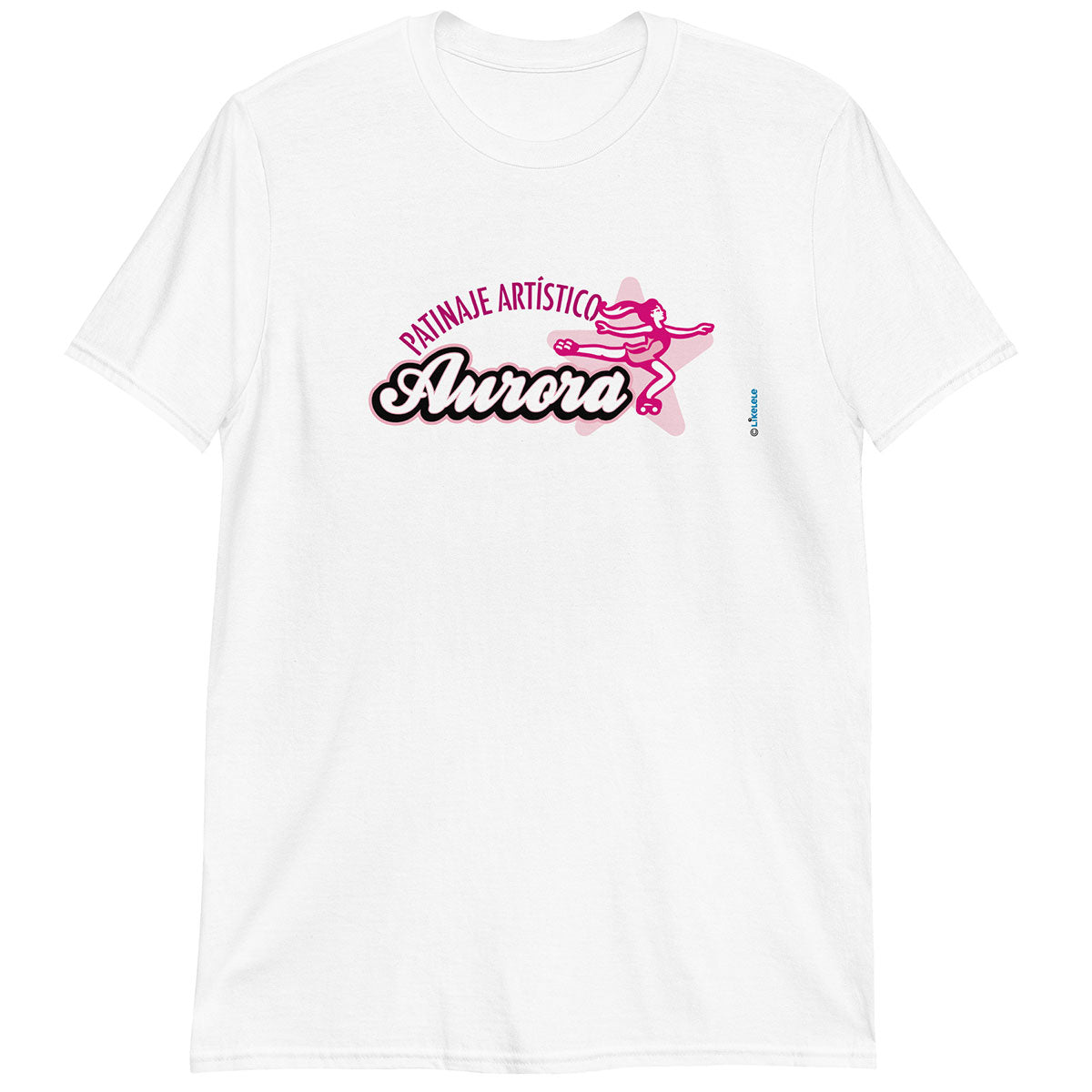 PATINAJE ARTÍSTICO AURORA · Camiseta m/corta·Mujer/Unisex · Basic·Blanco-133a2