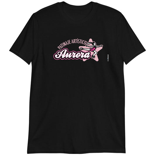 PATINAJE ARTÍSTICO AURORA · Camiseta m/corta·Mujer/Unisex · Basic·Negro-133c2