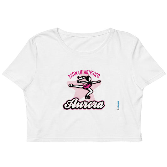 PATINAJE ARTÍSTICO AURORA · Crop Top m/corta·Mujer · Medium·Blanco-134a