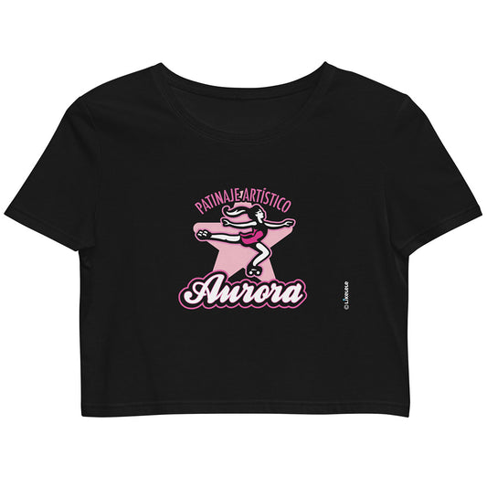 PATINAJE ARTÍSTICO AURORA · Crop Top m/corta·Mujer · Medium·Negro-134c
