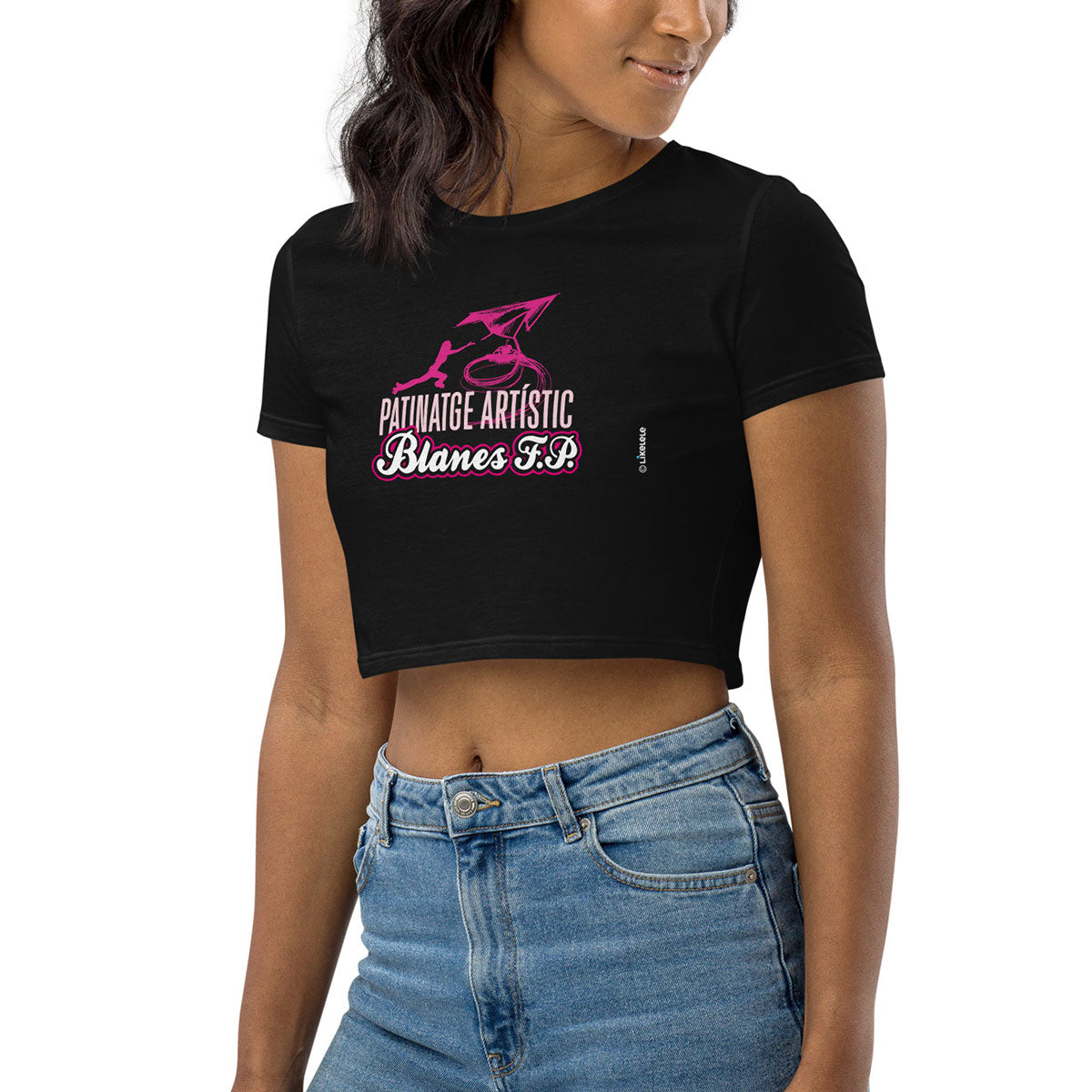 PATINATGE ARTÍSTIC BLANES FP · Crop Top m/corta·Mujer · Medium·Negro-140c