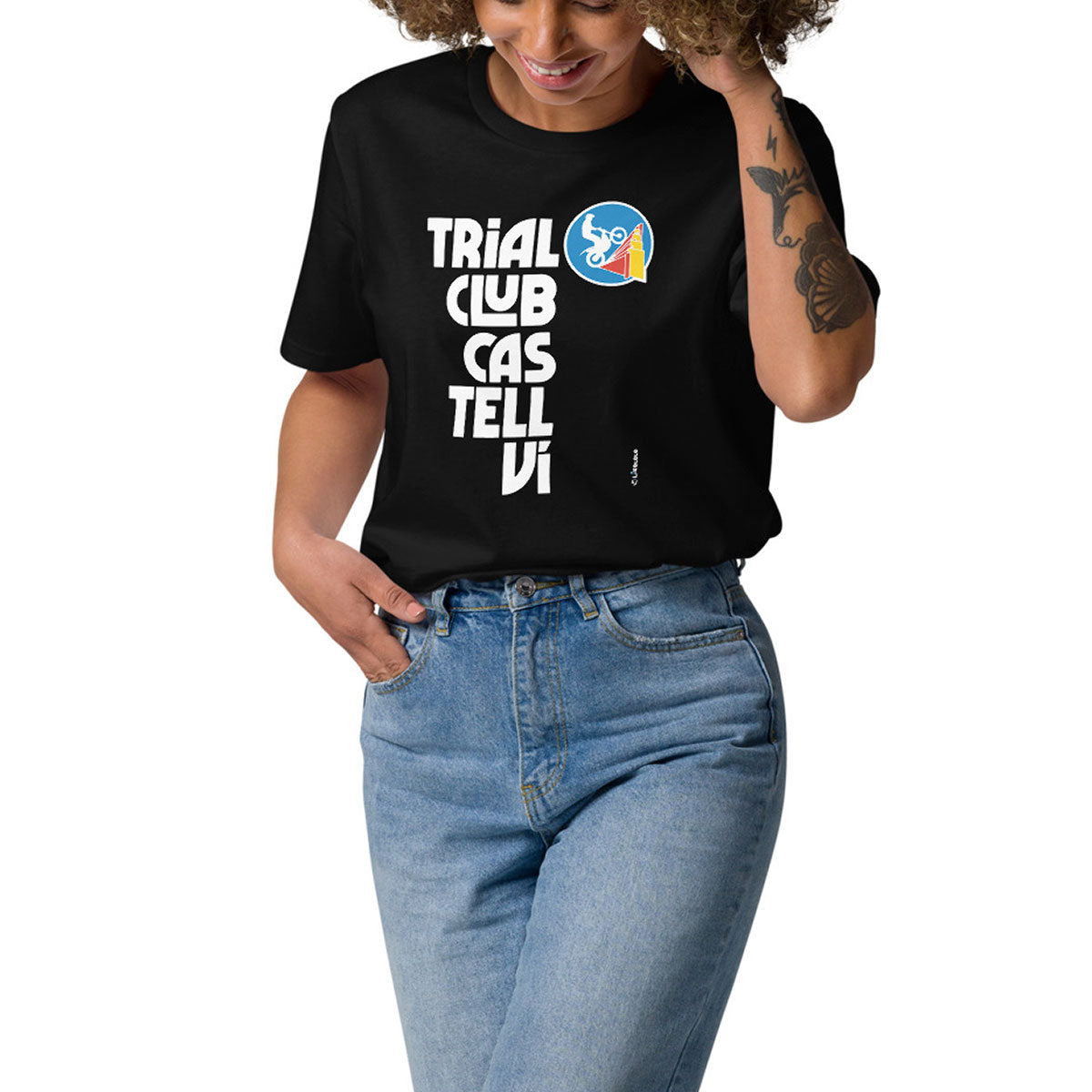 TRIAL CLUB CASTELLVÍ · Camiseta m/corta·Mujer/Unisex · Medium·Negro-188c2f