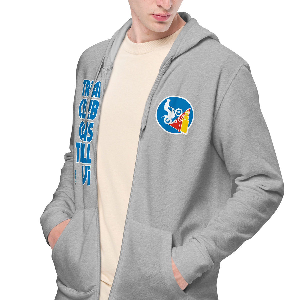 TRIAL CLUB CASTELLVÍ · Sudadera capucha y cremallera·Hombre/Unisex · Medium·Gris1-194a1f