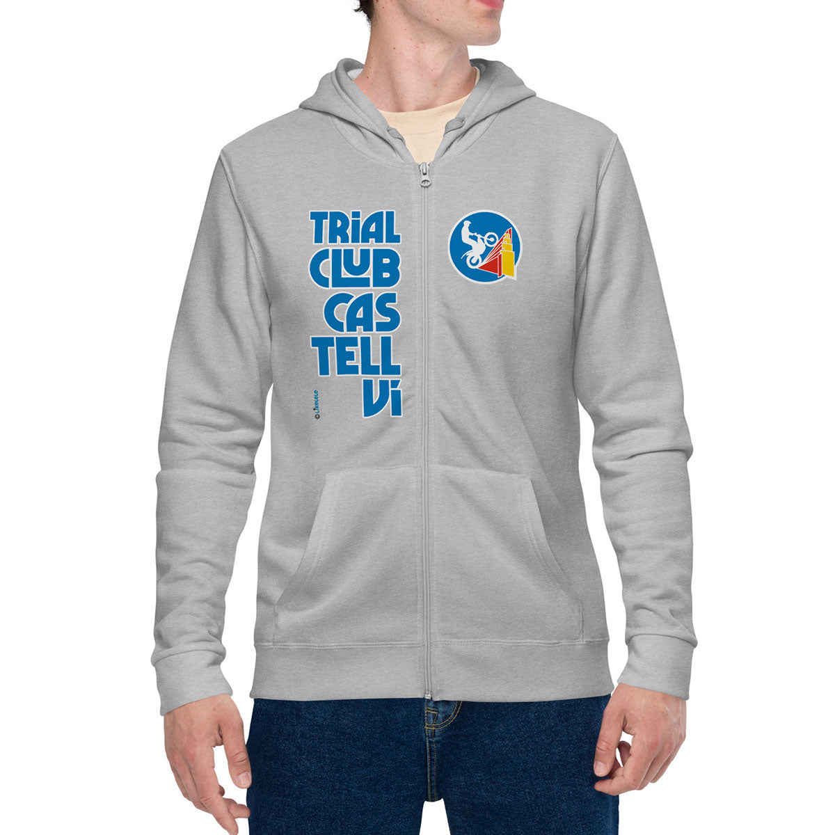 TRIAL CLUB CASTELLVÍ · Sudadera capucha y cremallera·Hombre/Unisex · Medium·Gris1-194a1f