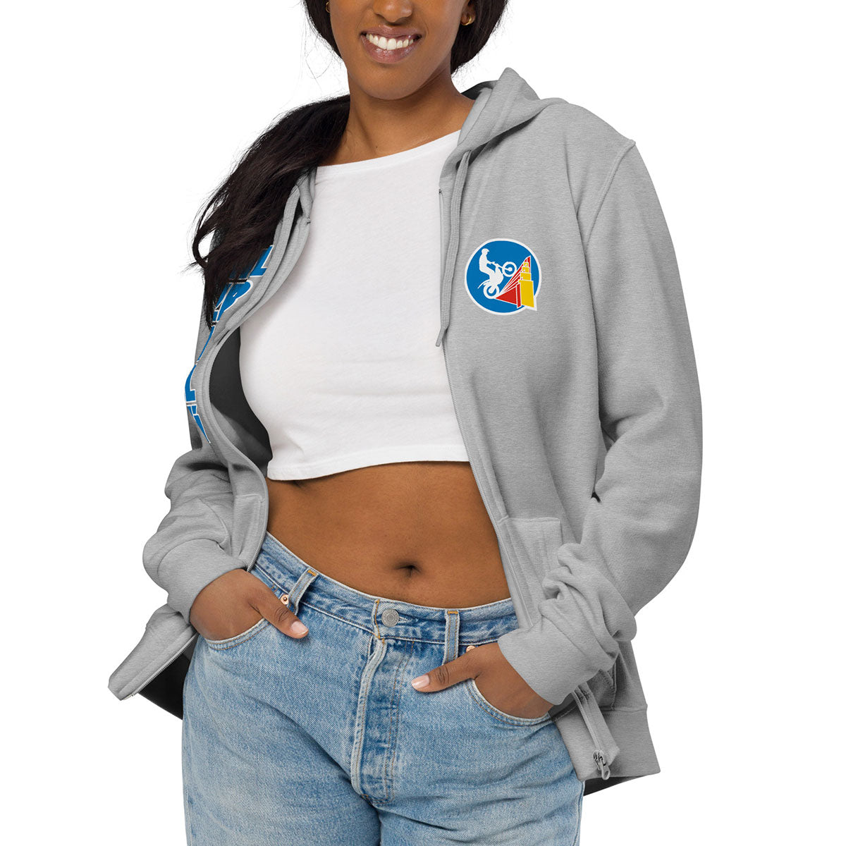 TRIAL CLUB CASTELLVÍ · Sudadera capucha y cremallera·Mujer/Unisex · Medium·Gris1-194a2f