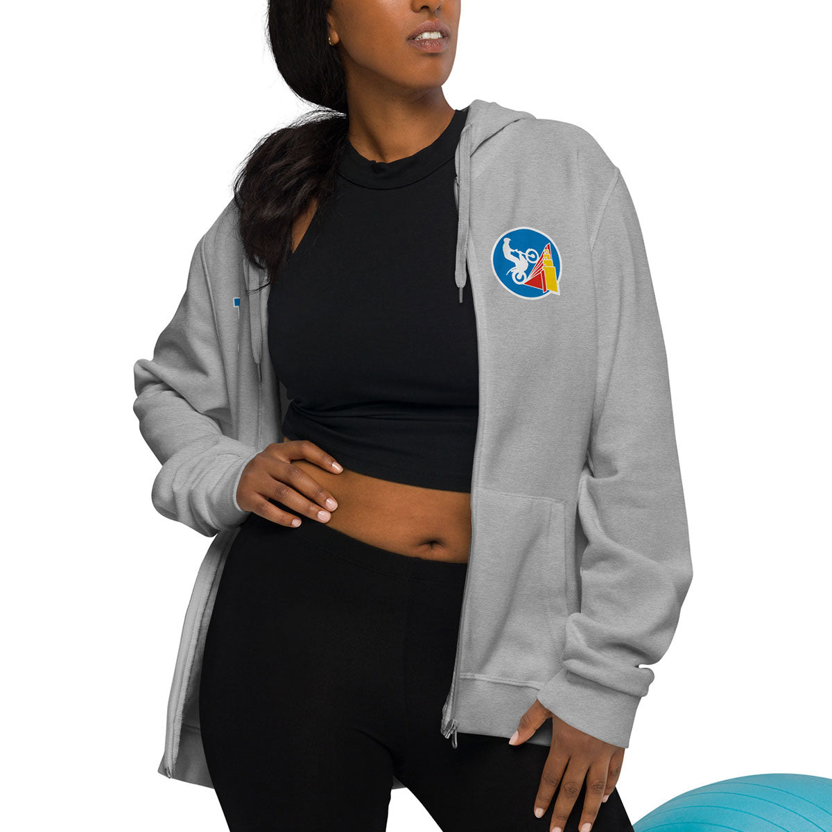 TRIAL CLUB CASTELLVÍ · Sudadera capucha y cremallera·Mujer/Unisex · Medium·Gris1-194a2f