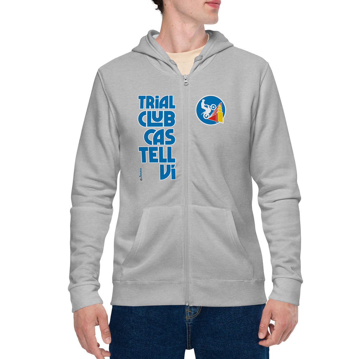 TRIAL CLUB CASTELLVÍ · Sudadera capucha y cremallera·Mujer/Unisex · Medium·Gris1-194a2f