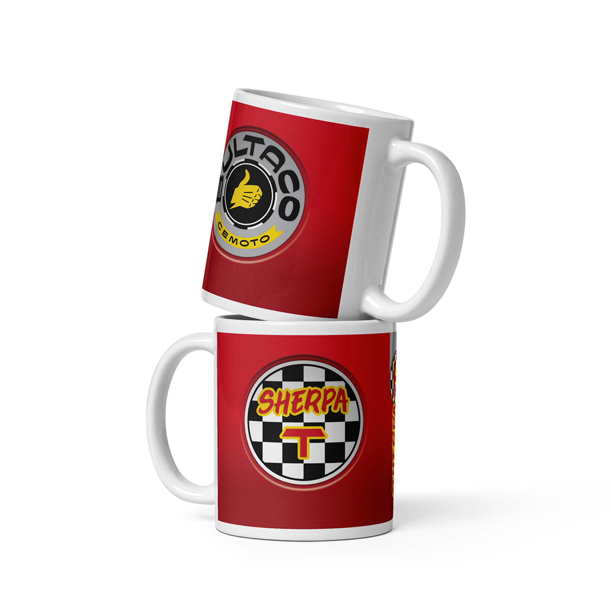 [224] SHERPA T Roja · Taza de cerámica 33cl · Unisex · White · Medium