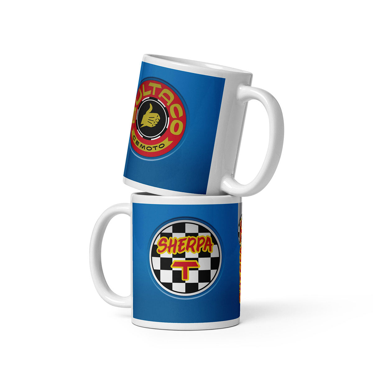 [225] SHERPA T Azul · Taza de cerámica 33cl · Unisex · White · Medium