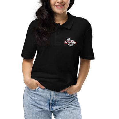 [442] TrialGo · Polo m/corta bordado · Unisex · BASIC · Black