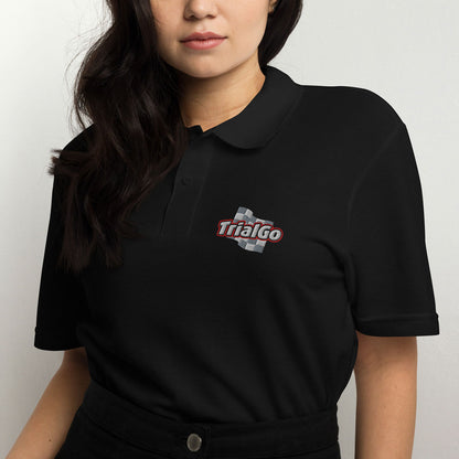 [442] TrialGo · Polo m/corta bordado · Unisex · BASIC · Black