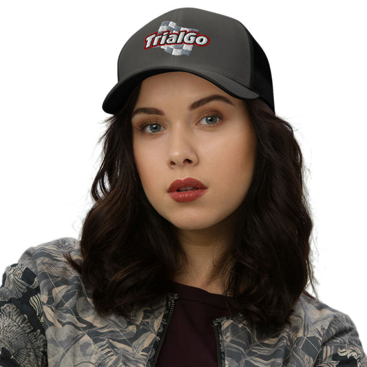 [446] TrialGo · Gorra de rejilla bordada · Unisex · BASIC · Charcoal/Black