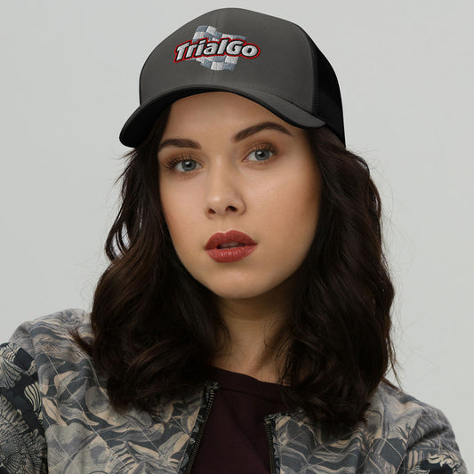 [446] TrialGo · Gorra de rejilla bordada · Unisex · BASIC · Charcoal/Black