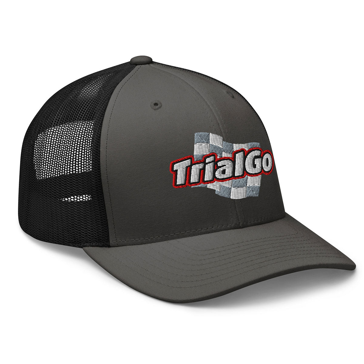 [446] TrialGo · Gorra de rejilla bordada · Unisex · BASIC · Charcoal/Black