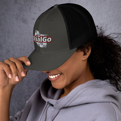 [446] TrialGo · Gorra de rejilla bordada · Unisex · BASIC · Charcoal/Black