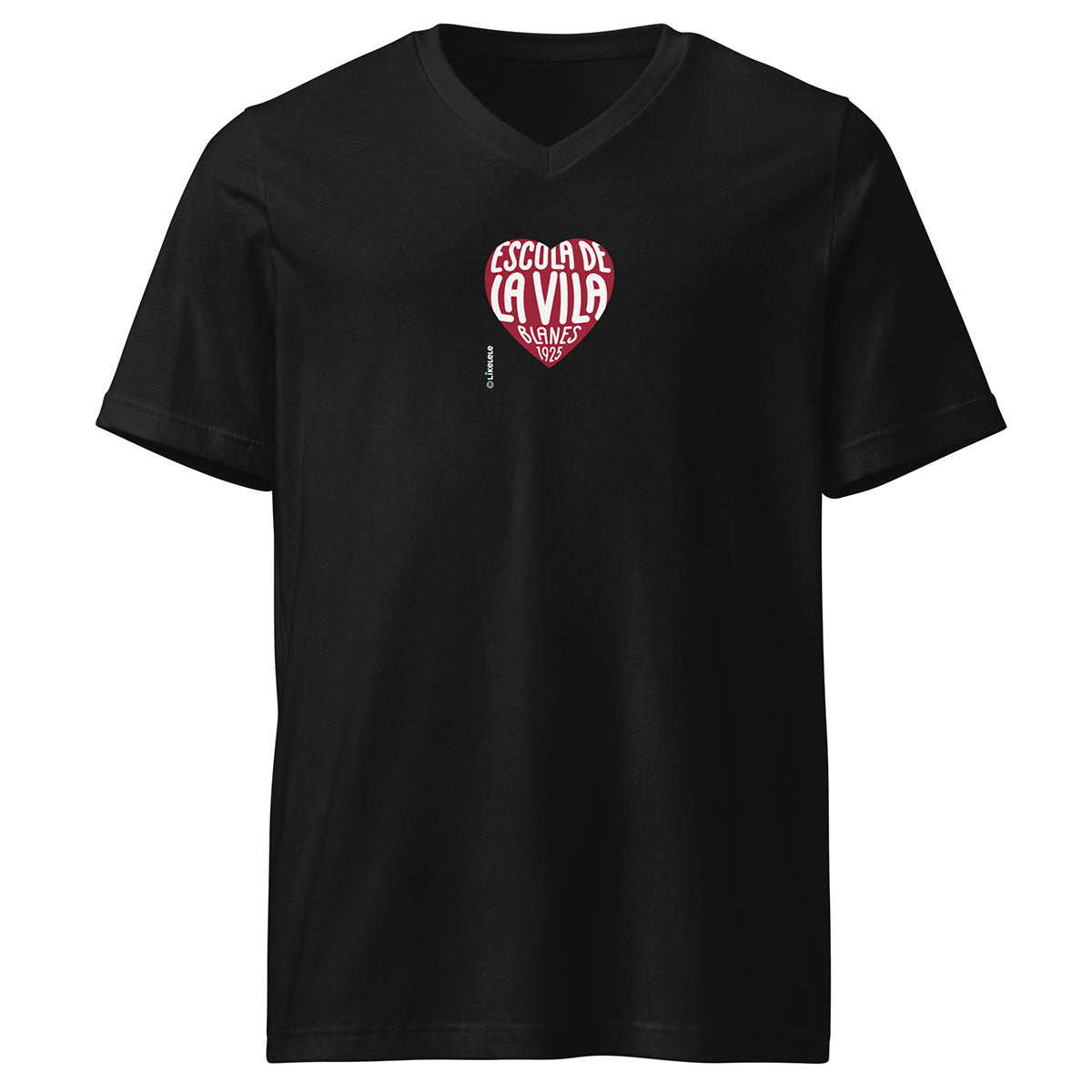 [461] LA VILA · Camiseta m/corta cuello de pico · Unisex · MEDIUM · Black