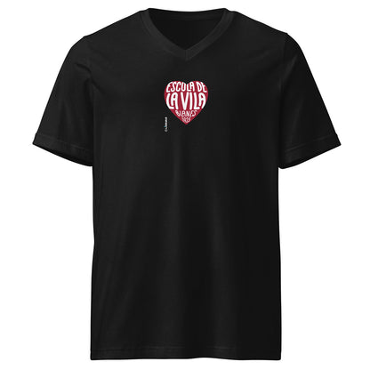 [461] LA VILA · Camiseta m/corta cuello de pico · Unisex · MEDIUM · Black
