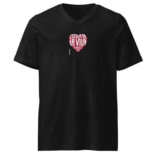[461] LA VILA · Camiseta m/corta cuello de pico · Unisex · MEDIUM · Black