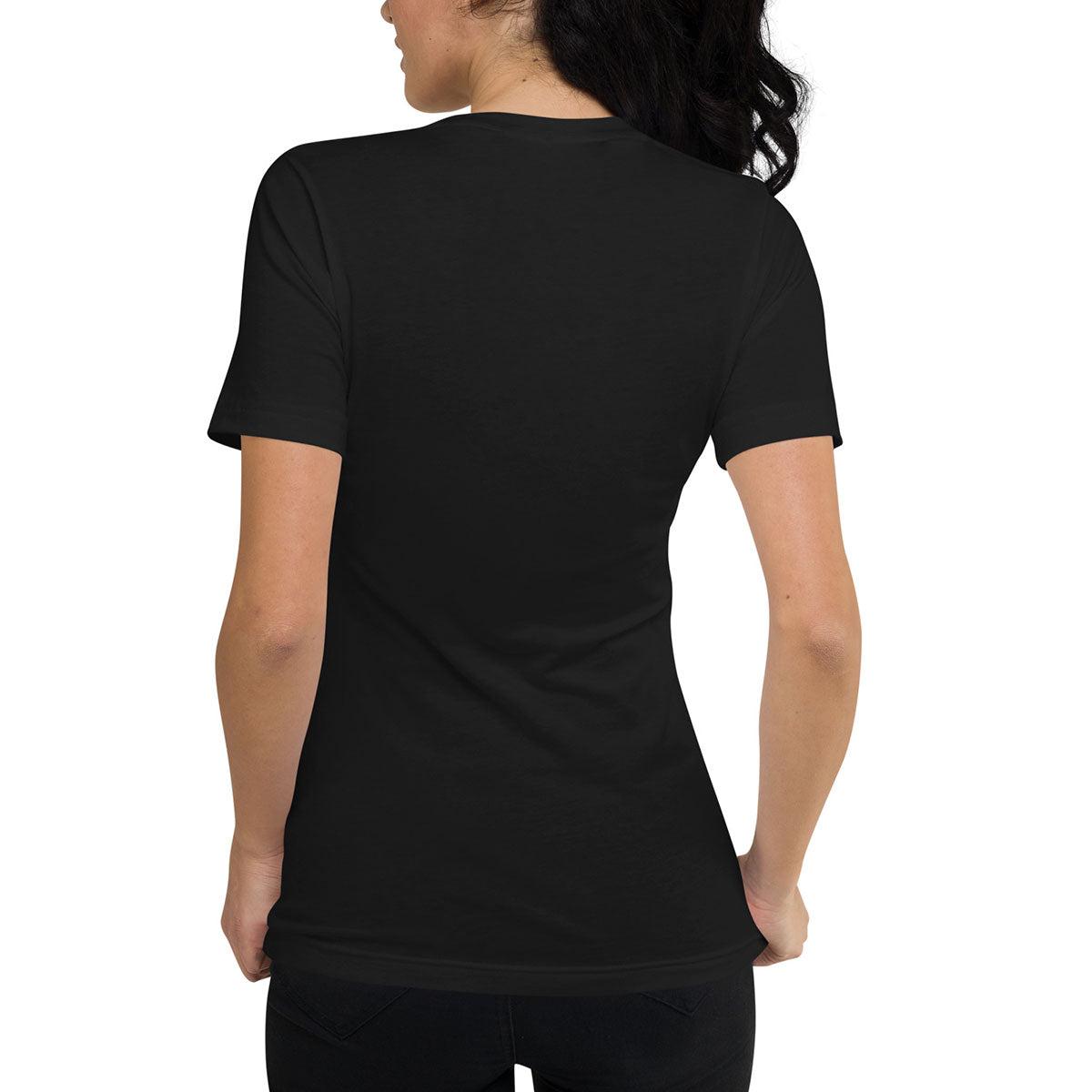 [461] LA VILA · Camiseta m/corta cuello de pico · Unisex · MEDIUM · Black