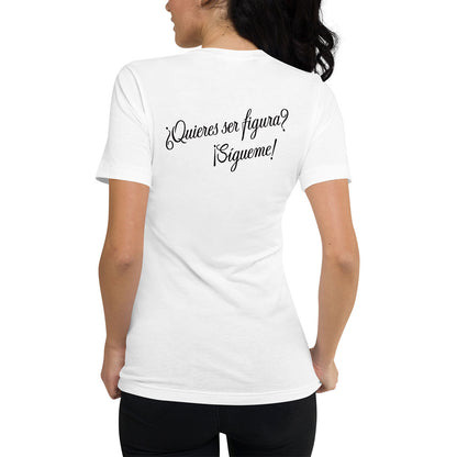 [504] BONAIGUA TRIAL Criterium Solo Moto · Camiseta m/corta cuello de pico · MEDIUM · Mujer · White