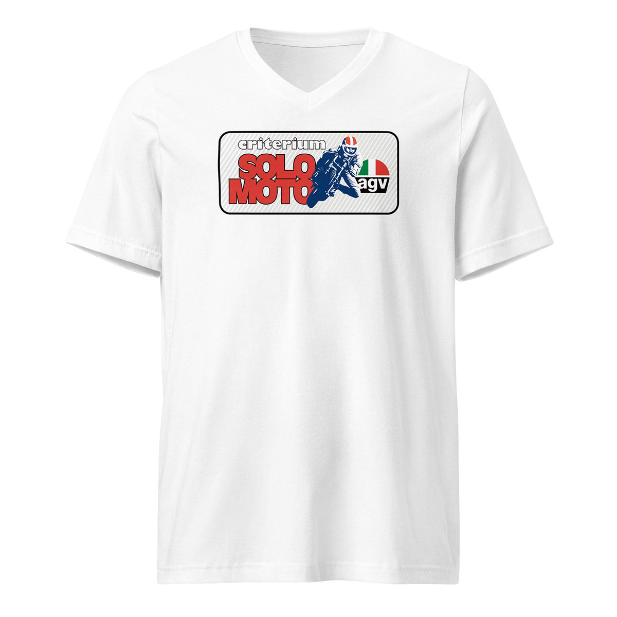 [504] BONAIGUA TRIAL Criterium Solo Moto · Camiseta m/corta cuello de pico · MEDIUM · Mujer · White