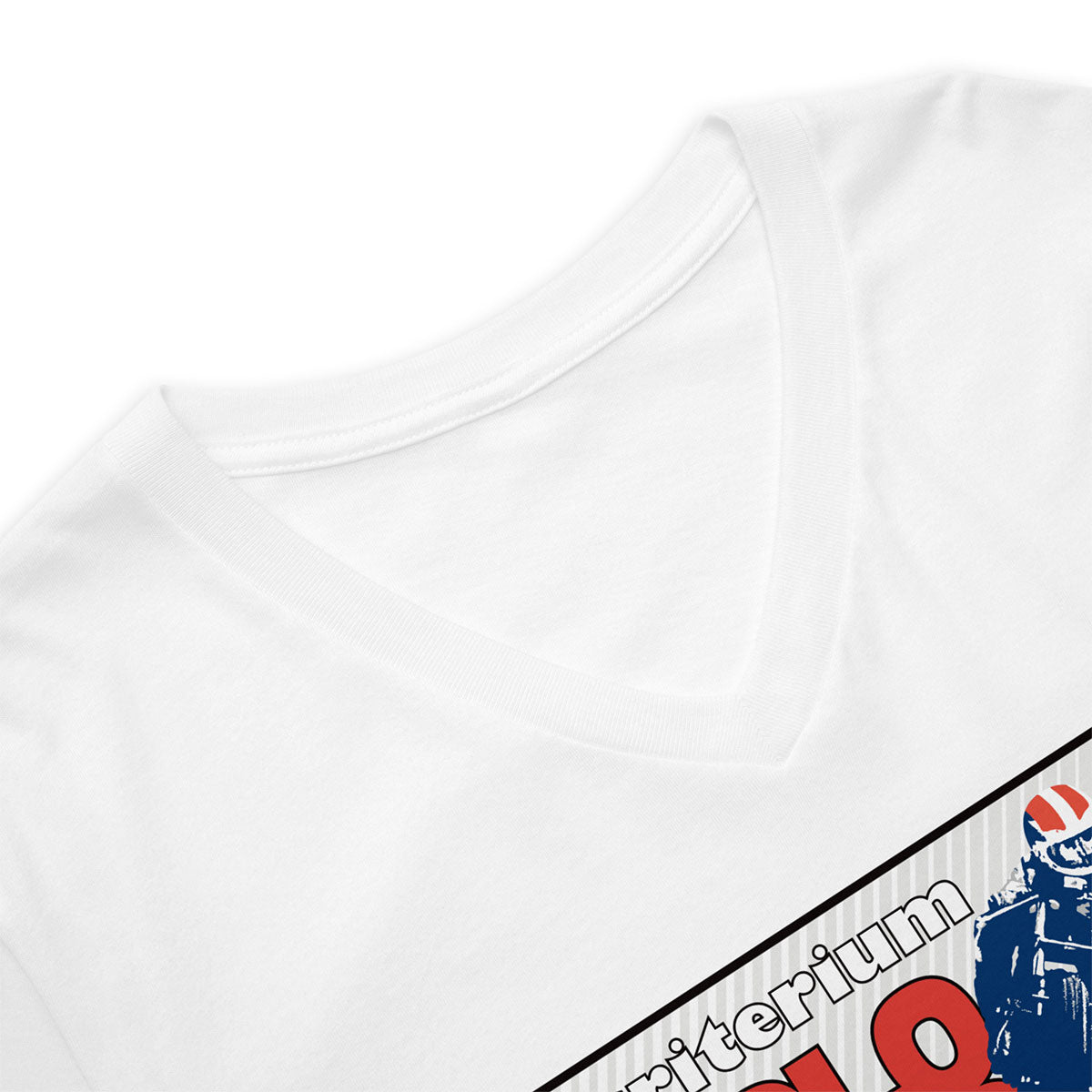 [504] BONAIGUA TRIAL Criterium Solo Moto · Camiseta m/corta cuello de pico · MEDIUM · Mujer · White