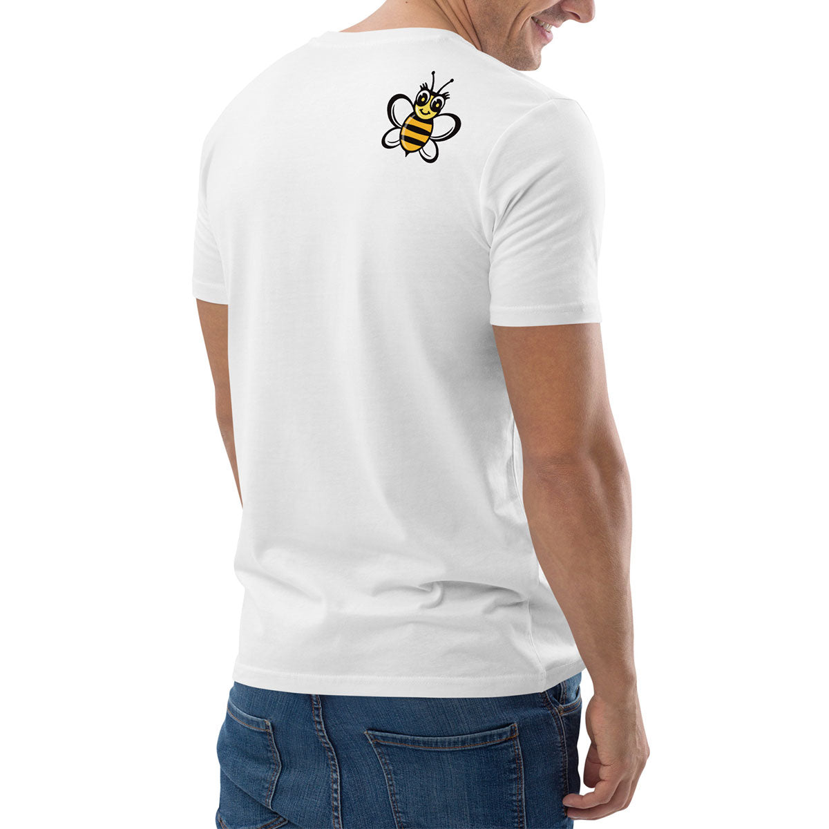 [506] LIKELELE Bee Happy · Camiseta m/corta · MEDIUM · Unisex · White