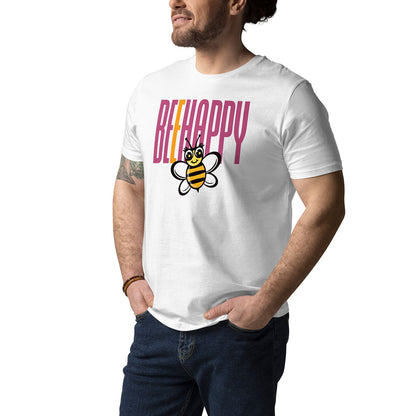 [506] LIKELELE Bee Happy · Camiseta m/corta · MEDIUM · Unisex · White