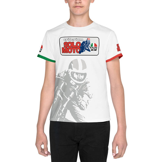 [512] MOTOR VINTAGE Criterium Solo Moto · Camiseta m/corta · PREMIUM · Adolescente · All-Over-Print