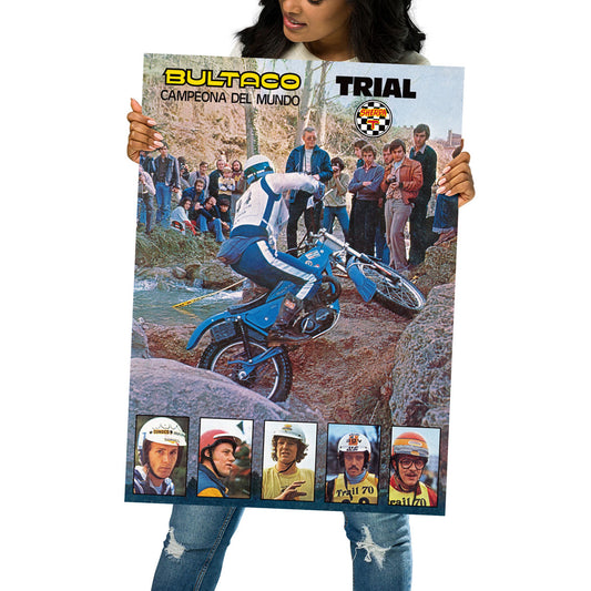 [515] BONAIGUA TRIAL · Equipo Trial BULTACO · Póster mate 50x70 cm · BASIC