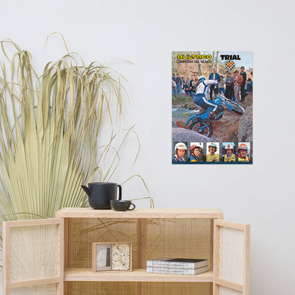 [515] BONAIGUA TRIAL · Equipo Trial BULTACO · Póster mate 50x70 cm · BASIC