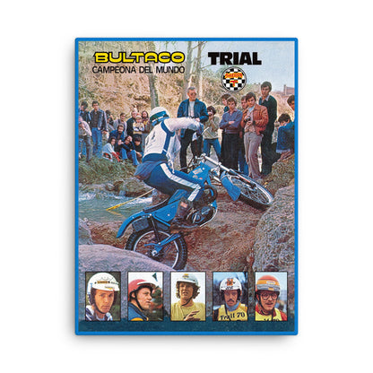 [517] BONAIGUA TRIAL · Equipo Trial BULTACO · Lienzo con bastidor 46x61 cm · BASIC