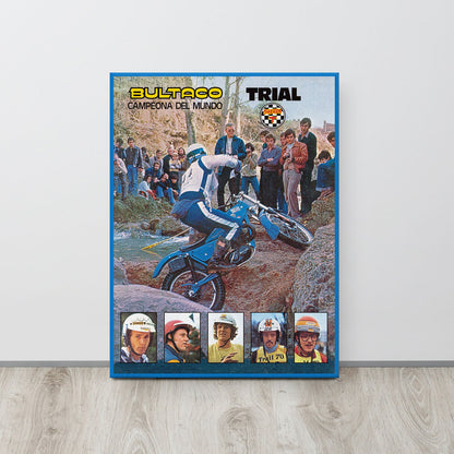 [517] BONAIGUA TRIAL · Equipo Trial BULTACO · Lienzo con bastidor 46x61 cm · BASIC