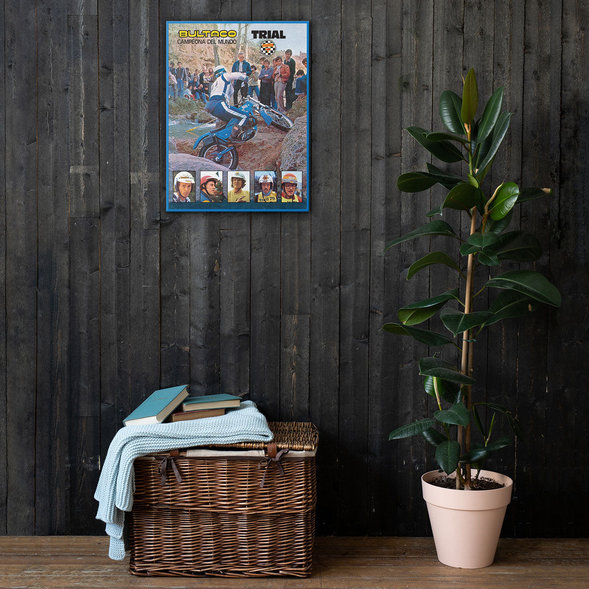 [518] SHERPA T · Equipo Trial BULTACO · Lienzo con bastidor 46x61 cm · BASIC