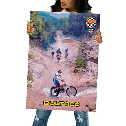 [530] BONAIGUA TRIAL · Bultaco Sherpa T · Póster mate 50x70 cm · BASIC