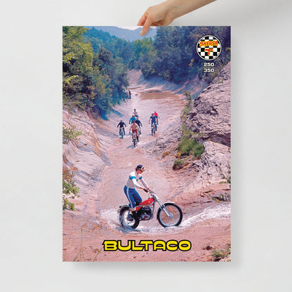 [530] BONAIGUA TRIAL · Bultaco Sherpa T · Póster mate 50x70 cm · BASIC