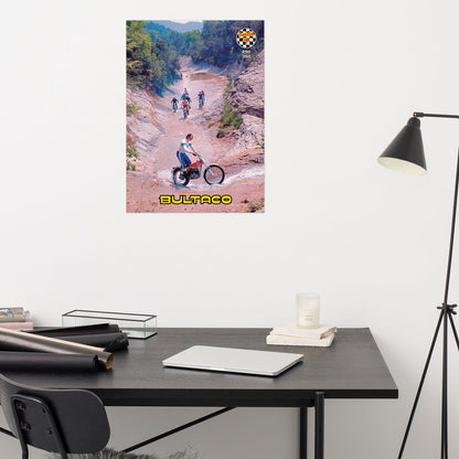 [530] BONAIGUA TRIAL · Bultaco Sherpa T · Póster mate 50x70 cm · BASIC