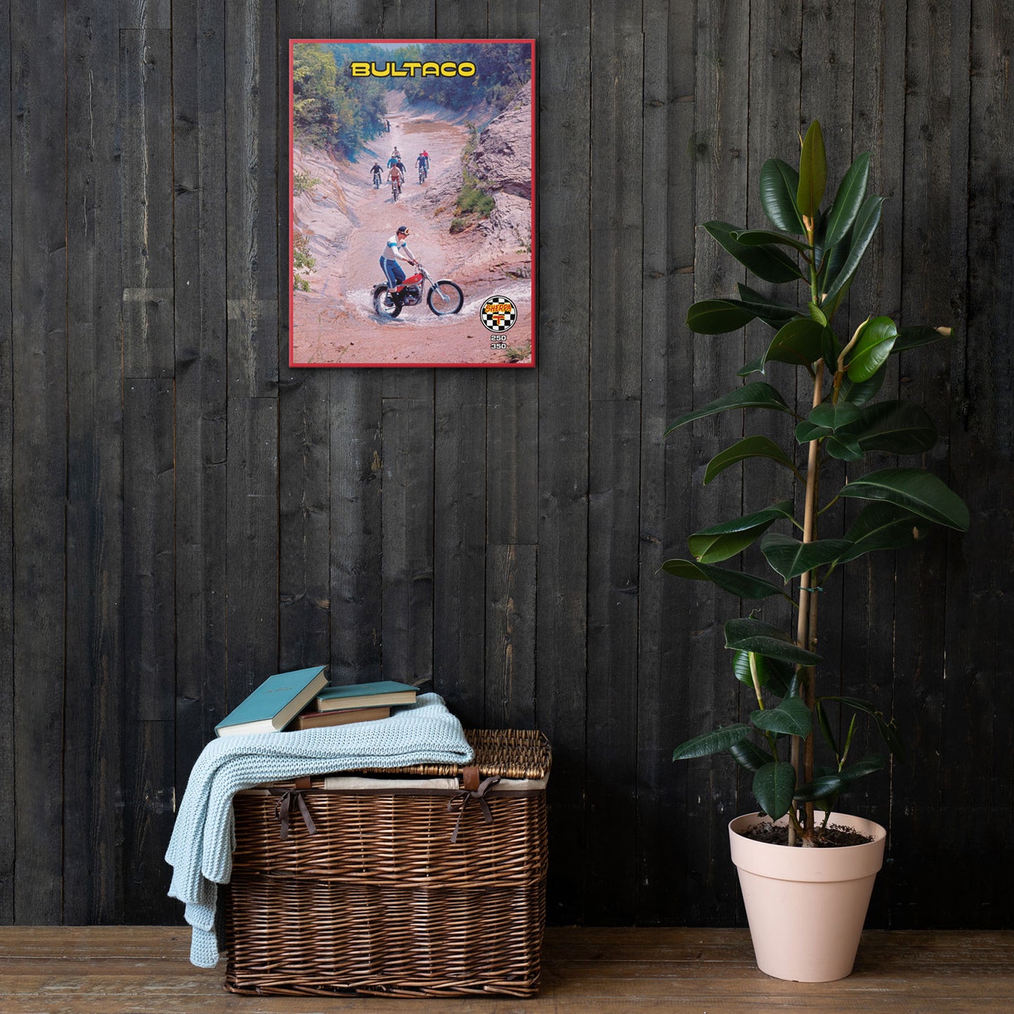[533] SHERPA T · Bultaco Sherpa T · Lienzo con bastidor 46x61 cm · BASIC