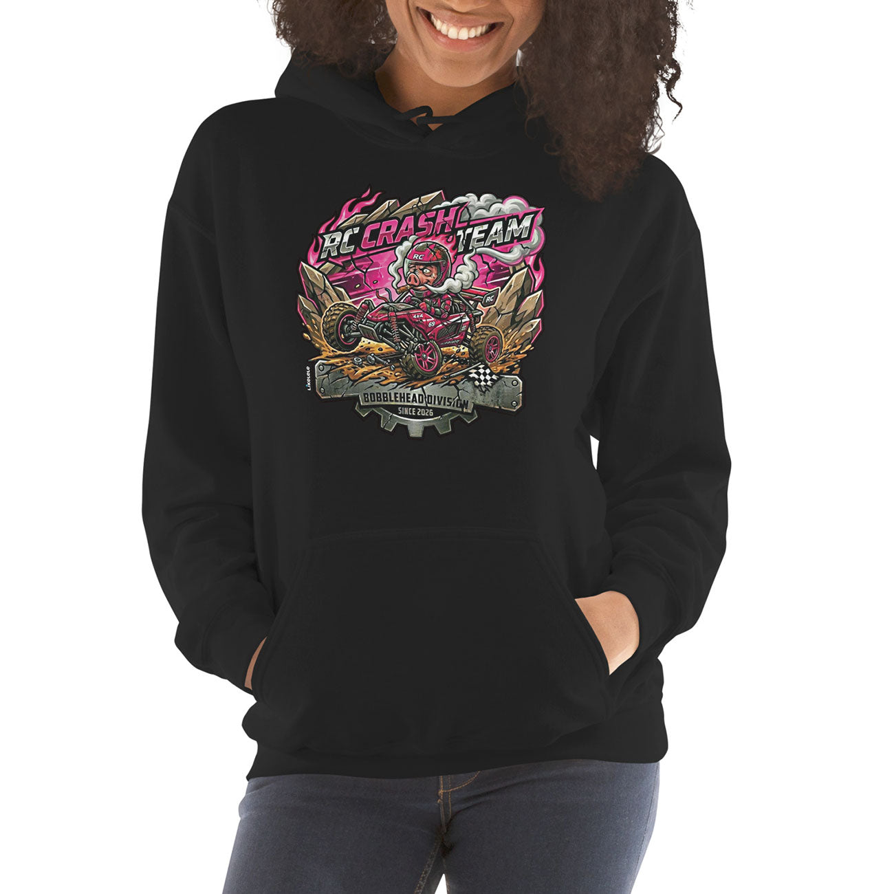 [535] RC CRASH TEAM · Sudadera capucha · BASIC · Unisex · Black