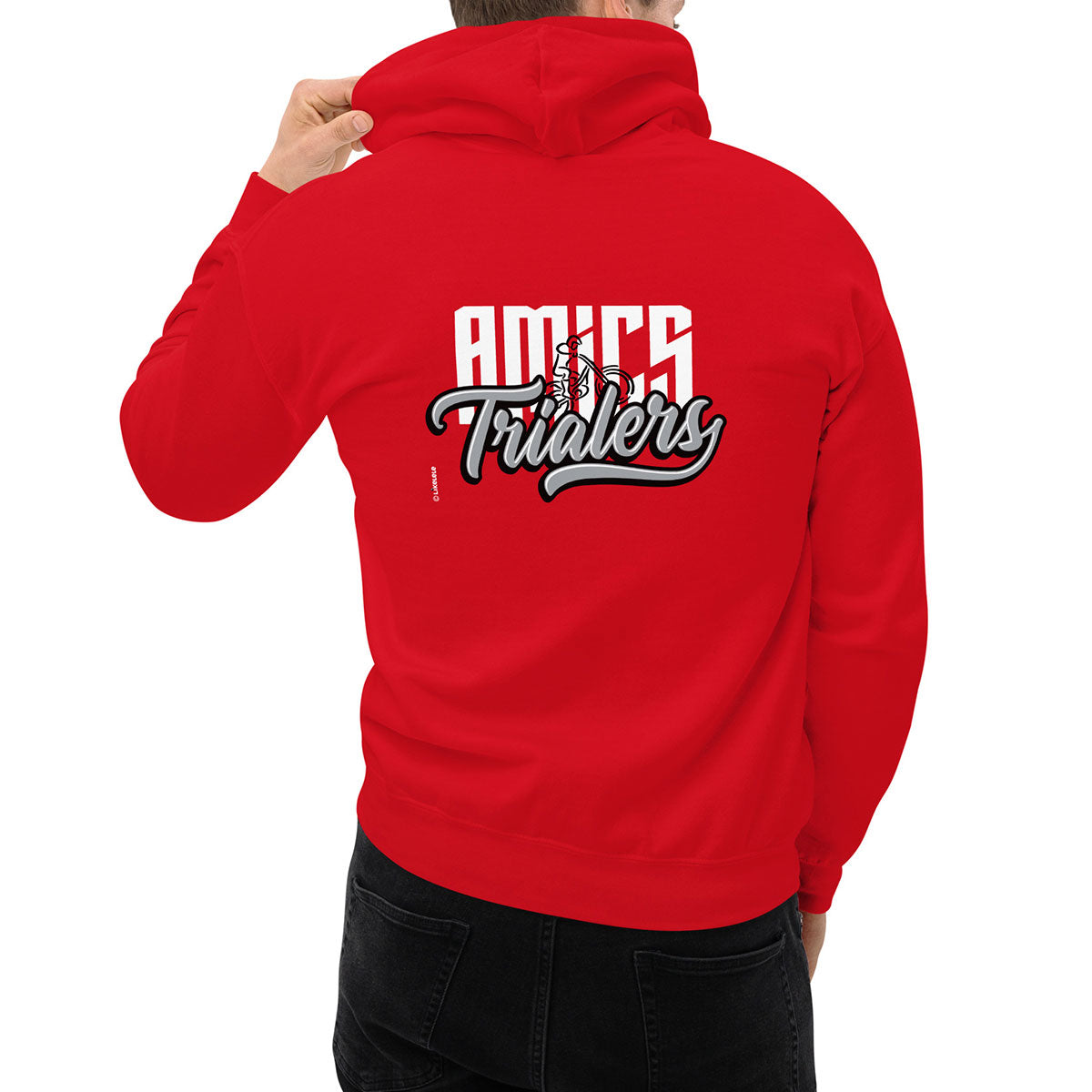 AMICS TRIALERS · Sudadera capucha·Mujer/Unisex · Basic·Red-354b2fd