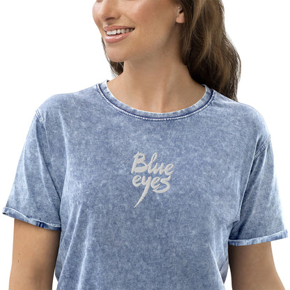 BLUE EYES · Camiseta m/corta·Denim·Mujer/Unisex · Medium·Denim Blue-350b2f