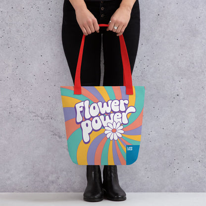 LIKELELE world · Bolso 39x39 FLOWER POWER·Mujer/Unisex · Premium·Full Print-331x2ipi